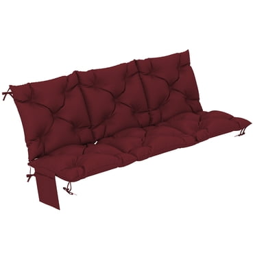 Outsunny Bench Cushion Water-Repellent, Wine Red