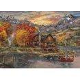 thumbnail image 3 of Puzzle en bois de 1000 pièces Ceaco Thomas Kinkade A Perfect Fall Day pour adultes à partir de 14 ans, 3 of 6