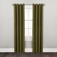 thumbnail image 1 of Mainstays Faux Silk Light-Filtering Grommet Window Curtain Panel, 54" x 84", Olive Green, 1 Panel, 1 of 7