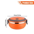 thumbnail image 2 of Lunch Container Containers Staff Lunch Box Reusable Hot Flask Stainless Round Lunch Box Thermo Vacuum Insulated Travels Storage Grade Food Storage Container Kitchen Storage Box,Airtight Container,Pla, 2 of 3