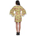 thumbnail image 4 of Moomaya Printed Bathrobe For Girls Bell Sleeves Robe For Women Crossover Robes, 4 of 6
