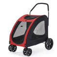 thumbnail image 1 of Medium Foldable Dog Stroller Full Zipper Large Space Strong Bearing Capacity Breathable Pet Stroller for Outdoor Travelling, 1 of 5