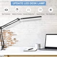 thumbnail image 3 of Swing Arm Lamp, LED Desk Lamp with Clamp, 9W Eye-Care Dimmable Light, Timer, Memory, Modern Architect Table Lamp for Task Study Reading Working Home Dorm Office, 3 of 6