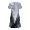 thumbnail image 5 of Robe Maxi d'Été pour Femme, Robe d'Été Bohème à Imprimé, Manches Courtes, Robe de Plage, Robe Longueur Genou, Robe à Manches Courtes en Liquidation, 5 of 5