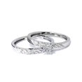 thumbnail image 2 of Diamond Engagement Matching Wedding Ring Set 14K White Gold, 2 of 4