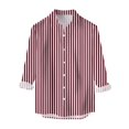 thumbnail image 1 of Chemise à Manches Longues Rayée Auto-Cultivante pour Hommes, 1 of 3