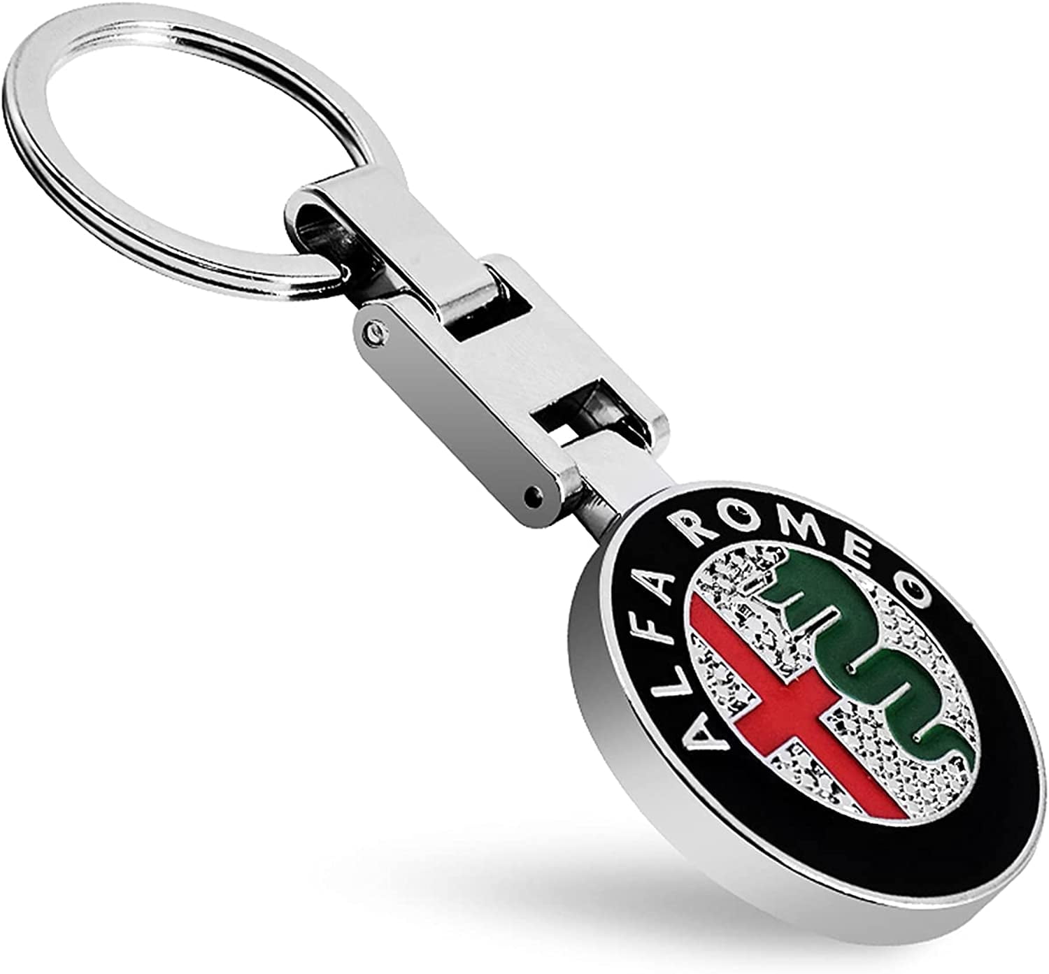 Porte-clés Logo de Voiture pour Alfa Romeo Porte-Clés Pendentif Emblème pour Femmes Hommes