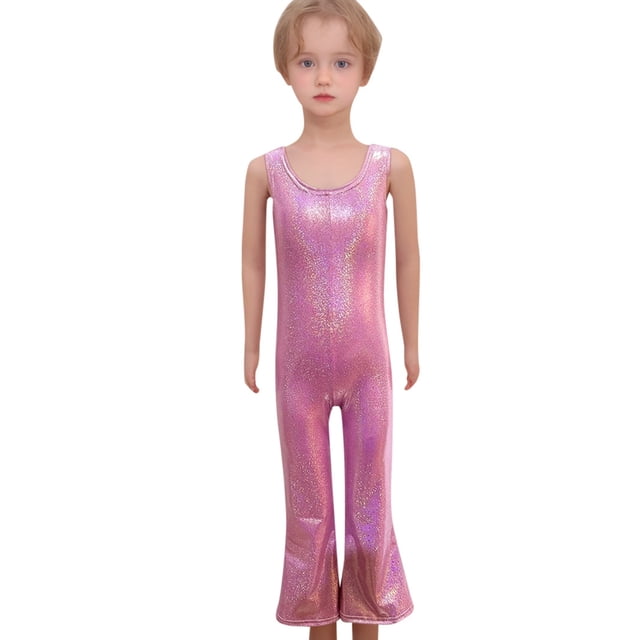 MIASHUI Girl's Jumpsuits Sequin Summer Sleeveless One Piece Sets Long Pants Rompers,Hot Pink,11-12 Years