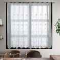 thumbnail image 4 of Vaidha Household Screen Curtains Fine Woven Screen Curtains White Through Rod Curtains, 4 of 7