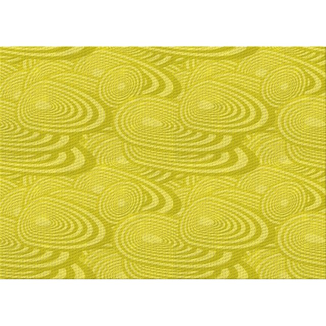Ahgly Company Machine Washable Indoor Rectangle Transitional Canary Yellow Area Rugs, 8' x 12'