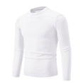 thumbnail image 1 of Besolor Mens Sweaters Casual Round Neck Long Sleeve Pullover Blouse Plus Size Solid Color Knitted Thermal Basic Tops, 1 of 2
