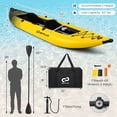 thumbnail image 3 of Costway Ensemble de Kayak Gonflable Portable pour 2 Personnes avec Rames en Aluminium, Siège Rembourré en EVA, Jaune, 3 of 10