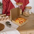 thumbnail image 5 of QUMIIRITY 10 Pcs Boîtes à Emporter Kraft Boîte à Pizza Vide Brun pour Restaurants, 5 of 5