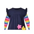 thumbnail image 4 of Girls Dress Colorful Daisy Flower Rainbow Long Sleeve Cotton 3 Years, 4 of 6