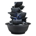 thumbnail image 2 of Tabletop Water Fountain Waterfall Landscape Relaxing Living Room Table Decor E, 2 of 7
