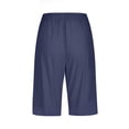 thumbnail image 5 of Timegard Womens Plus Size Shorts Elastic Waisted Drawstring Lightweight Casual Knee Length Shorts with Pockets, 5 of 5