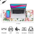 thumbnail image 4 of Grandes Fleurs Rouges et Fleurs Jaunes Tapis de Souris Gaming Imperméable Antidérapant pour Bureau Maison Travail Gaming Base en Caoutchouc Tapis de Souris avec Bords Cousus 31.5x11.8 Pouces, 4 of 7