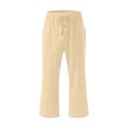 thumbnail image 3 of Capris, Mens Fashion Summer Drawstring Elastic Waist Casual Solid Color Capris Pants, 3 of 4