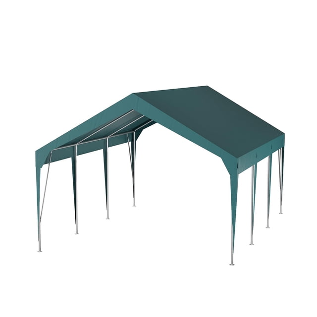 AKDSteel Abri d'Auto Robuste 10'x20 Pieds'/12'x20 Pieds, Auvent Extérieur Résistant aux Uv et Imperméable pour Voiture, Rangement Ou Fêtes