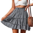 thumbnail image 2 of WRKEKC Jupes Mini pour Femmes, Jupes d'Été pour Femmes, Jupe Mi-Mollet Imprimée Décontractée de Mode pour Femmes, 2 of 8