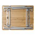 thumbnail image 3 of AmeriHome FFBAT25 25.75 x 17 Inch Adjustable Height Folding Bamboo Table With Carry Bag, 3 of 5