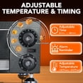 thumbnail image 4 of AKDSteel  12" Electric Commercial Pizza Oven, 1100W Countertop Pizza Maker with Viewing Window, Adjustable Temperature to 572°F and Timer, Stainless Steel Indoor Kitchen Oven, Black, 4 of 7