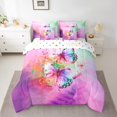 thumbnail image 2 of YST Ensemble de Literie Girly Papillon, 7 Pcs, Boho Floral, Très Grand Lit, 2 of 4