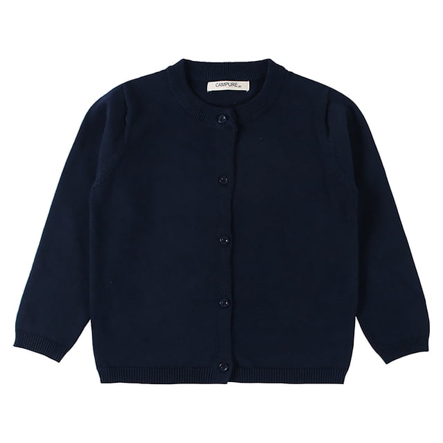 Toddler Candy Color Cardigan , Solid Color Winter Sweater For Boys/Girls ,0,3 Years, Super Soft, Navy 6 Years