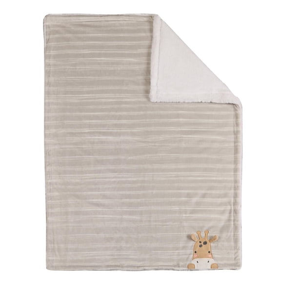 George Baby Plush Reversible Faux Fur Blanket