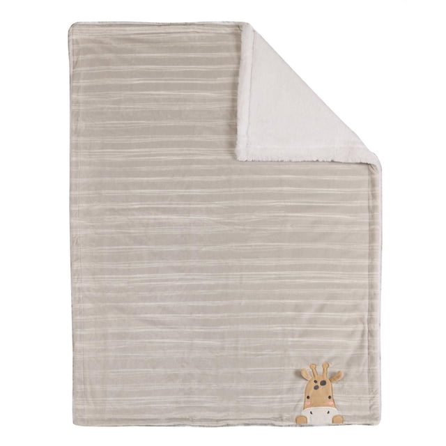 George Baby Plush Reversible Faux Fur Blanket