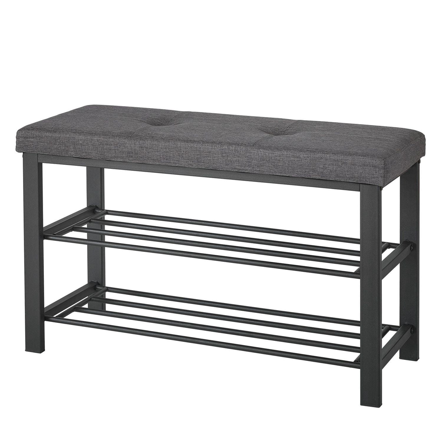 neatfreak! Banc de rangement de chaussures rembourré en tissu