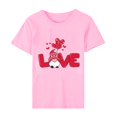 thumbnail image 5 of Pisexur T-shirt de la Saint-Valentin Haut T-shirt de la Saint-Valentin pour Femme Amour Imprimé T-shirt à Manches Courtes Haut à Manches Courtes Col Rond Haut/chemise, 5 of 5