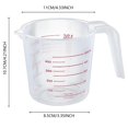 thumbnail image 4 of 500ML Clear Graduated Water Cup, Graduated Measuring Cup, Oil Measuring Cup, Baking Metering Tool, Measuring Tools, Liquid Measure Cup, Measuring Cup With Scale, Plastic Measuring Cup, 4 of 7