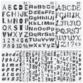 thumbnail image 1 of 24 Sheets English Letters Hollow Painting Templates Hand Graffiti Templates, 1 of 8