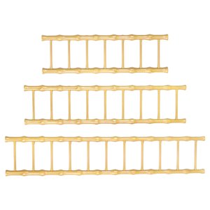 TABLZONE 3Pcs Ladder Adorn Khaki Wood Delicate Design Home Decor 11 8x3 4x0 6in