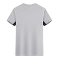 thumbnail image 4 of Styesk T-Shirts pour Homme Couleur Unie Décontracté Élastique Sport Manches Courtes Col Rond Blouses, 4 of 6
