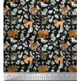 thumbnail image 1 of Soimoi Poly Georgette Fabric Kangaroo,Elephant & Lion Animal Print Fabric by The Yard 52 Inch Wide, 1 of 3