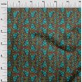 thumbnail image 2 of oneOone Viscose Chiffon Fabric Leaves & Floral Block Print Sewing Fabric BTY 42 Inch Wide, 2 of 4