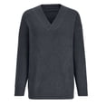 thumbnail image 3 of Timegard Hauts pour Femmes Manches Longues Col en V Tricot Confortable chandail-Over Automne Hiver Décontracté Ample Chaud Hauts, 3 of 5