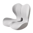 thumbnail image 2 of Esquirla Car Non Slip Pad Back Rest Breathable Butt Support Sitting Ergonomic Cushion Light Gray, 2 of 7