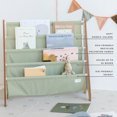 thumbnail image 4 of 3 Sprouts Recycled Fabric Kids Book Rack Storage Bookshelf Organizer in Green for Ages 3+, 4 of 12