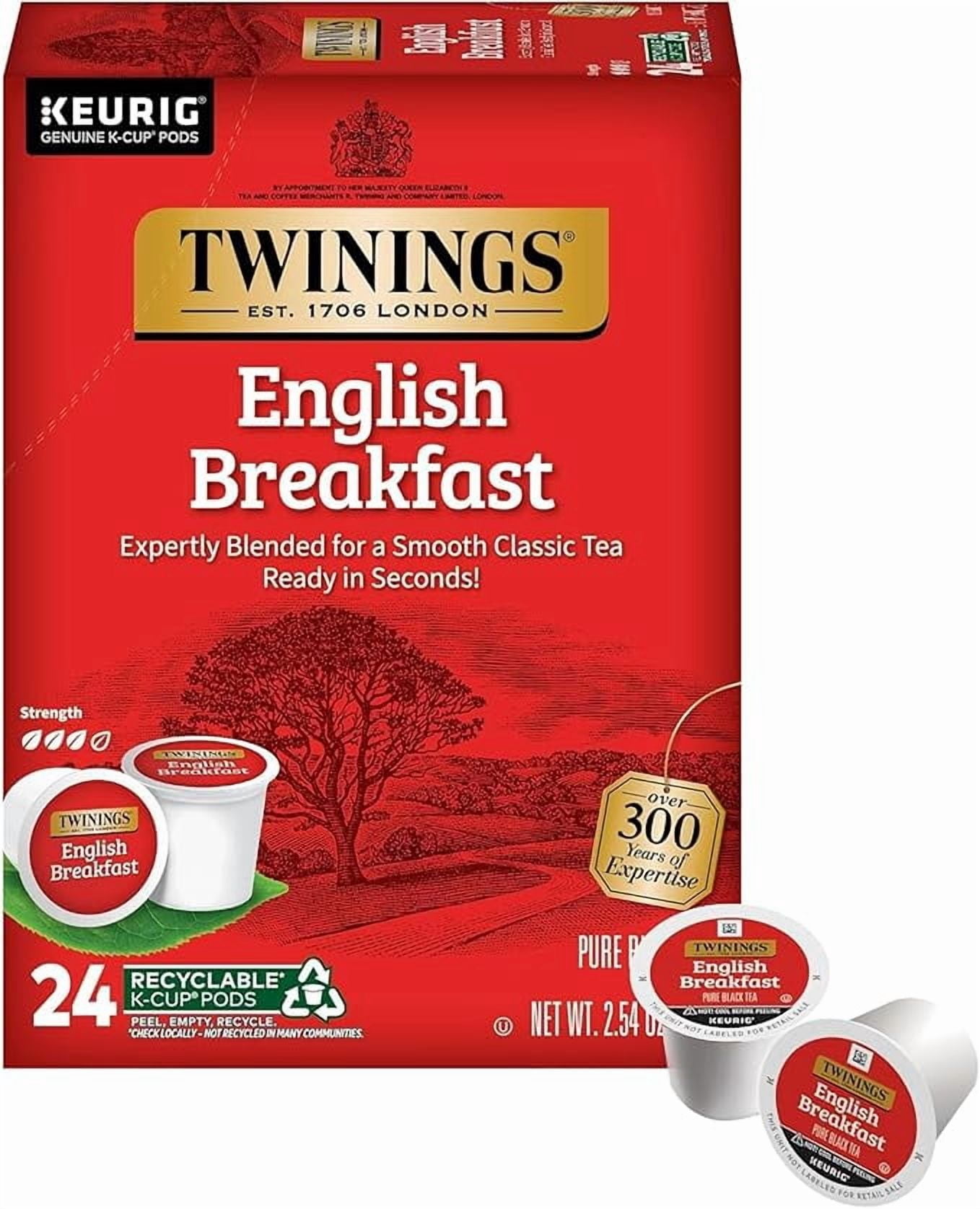 Twinings English Breakfast Tea, Keurig K-Cups, 24 Count