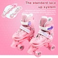 thumbnail image 3 of TFixol Adjustable Dual-Row Roller Skates for Kids - Lightweight, Durable, and Safe in Red (XS), 3 of 7