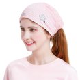 thumbnail image 4 of Woman Sleep Hat Breathable Windproof Fashion Protective Chemo Cap Slouchy Beanie, 4 of 10