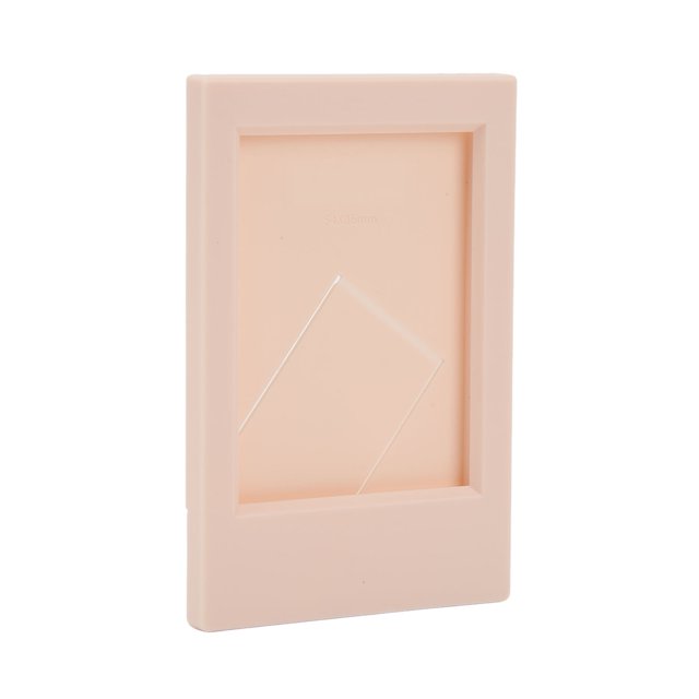 Photo Frame, ABS PP Reusable Rectangle Stand Photo Frame Decorative Classical For 3in Photos Sakura Pink