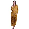 thumbnail image 1 of Moomaya Ensemble de Pyjama à Manches Longues et Shorts pour Femmes, Pyjama en Satin à Boutons pour Femmes, 1 of 6