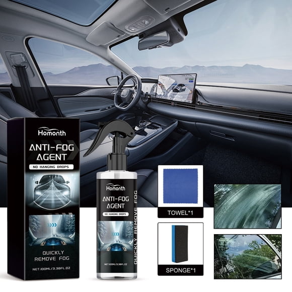 Heliisoer Vaporisateur Doux Multifonction pour Maison et Voiture, Vaporisateur pour Pare-Brise de Voiture, Agent Hydrofuge Antibuée, Agent de Retrait du Film d'Huile sur Verre 100 ml