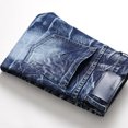 thumbnail image 3 of XZNGL Mens Jeans Stretch Mens High-End Stretch Light Color Print Trendy Slim Jeans Stretch Jeans Men, 3 of 8