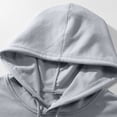 thumbnail image 3 of Yuyuzo Mens Hoodies Solid Color Long Sleeve Fashion Pullover Tops Drawstring Sweatshirt with Pocket, 3 of 6