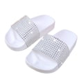thumbnail image 1 of Xfvqtps Kids Girls Slide Sandals with Rhinestones Soft Sole Non-Slip Home Shower Waterproof PVC Sandals Comfortable Bathroom House Shoes, 1 of 7